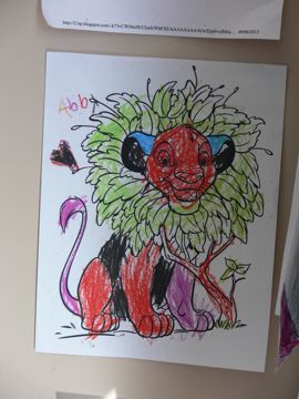 Coloring Artwork # 44 of Dr Muyal Patient on Display in Muyal Dentistry